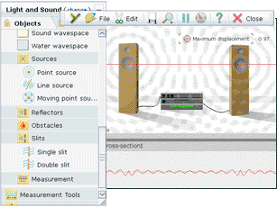 Screenshot of waves Yenka activity